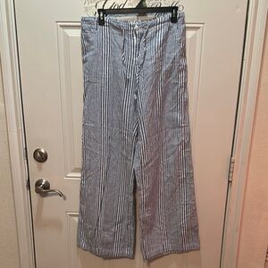 Just Living Blue and White Wide Leg Pants / Box 33-10